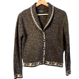 Vintage Woolrich Womens Embroidered Cardigan Size S Cottage Nordic Cabincore